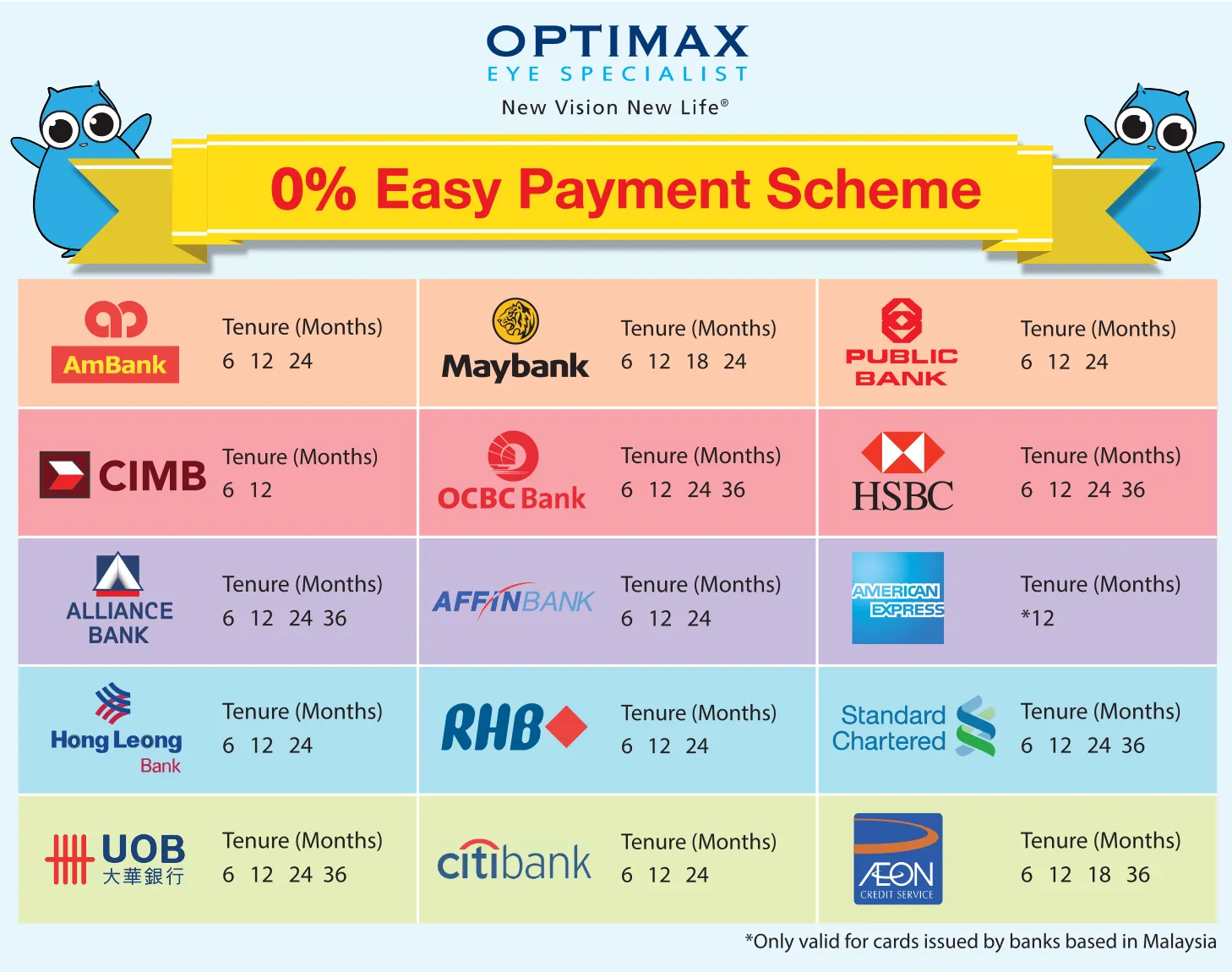Optimax 0% Easy Payment Scheme