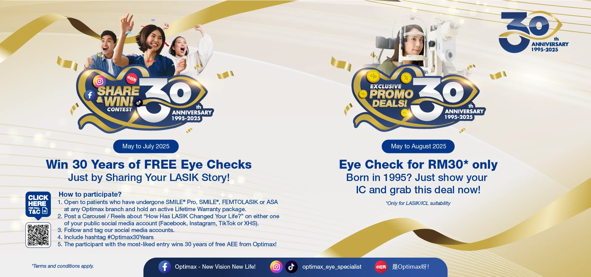 Win 30 Years of FREE Eye Checks